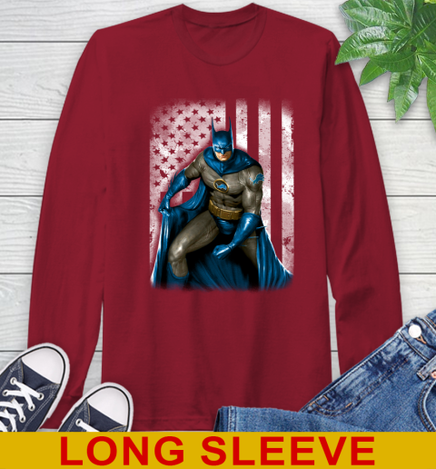 Detroit Lions NFL Football Batman DC American Flag Shirt Long Sleeve T-Shirt 9