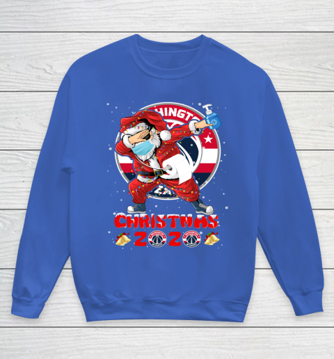 Washington Wizards Funny Santa Claus Dabbing Christmas 2020 NBA Youth Sweatshirt 6