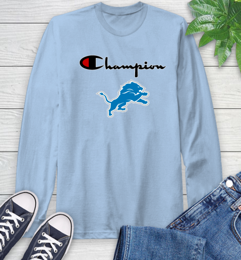 NFL Football Detroit Lions Champion Shirt Long Sleeve T-Shirt 6