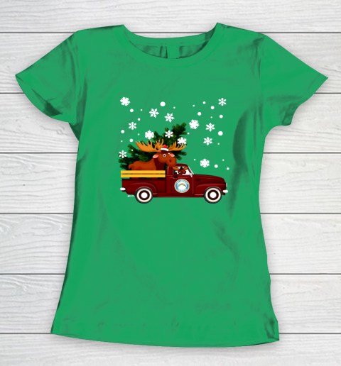 Los Angeles Chargers Bring Christmas Home NFL Women's T-Shirt 5
