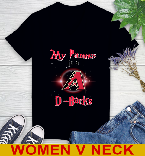 MLB Baseball Harry Potter My Patronus Is A Arizona Diamondbacks Women's V-Neck T-Shirt