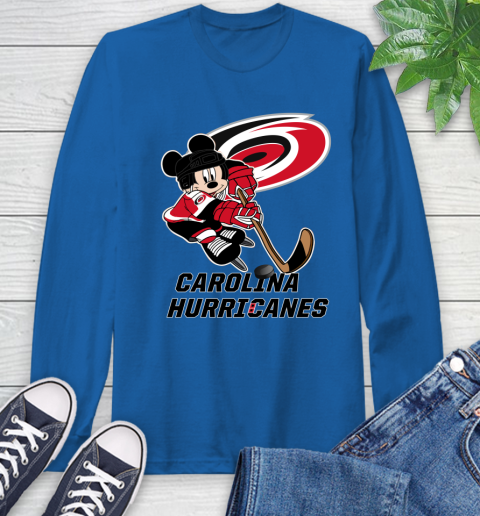 NHL Carolina Hurricanes Mickey Mouse Disney Hockey T Shirt Long Sleeve T-Shirt 9