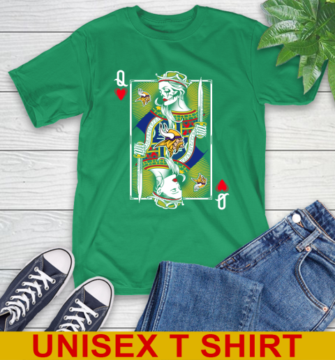 NFL Football Minnesota Vikings The Queen Of Hearts Card Shirt T-Shirt 7