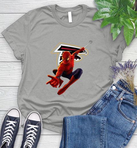 NFL Spider Man Avengers Endgame Football Atlanta Falcons Women's T-Shirt 10