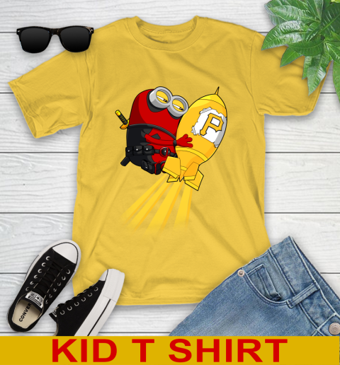 MLB Baseball Pittsburgh Pirates Deadpool Minion Marvel Shirt Youth T-Shirt 9