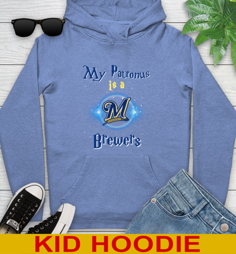 MLB Baseball Harry Potter My Patronus Is A Milwaukee Brewers Youth Hoodie 12