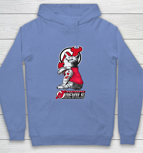 NHL My Cat Loves New Jersey Devils Hockey Youth Hoodie 8