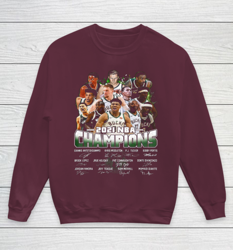 Milwaukee Bucks Championship shirt Milwaukee Basketball Bucks Finals 2021 Youth Sweatshirt 4