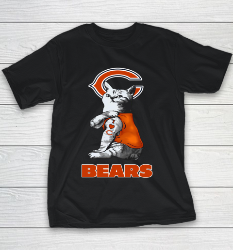 NFL Football My Cat Loves Chicago Bears Youth T-Shirt