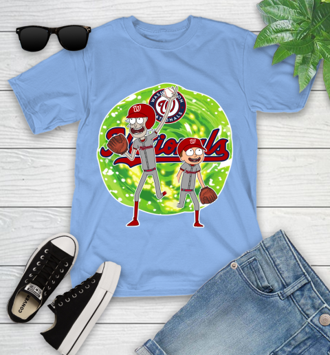 MLB Washington Nationals Rick And Morty Baseball Sports Youth T-Shirt 11