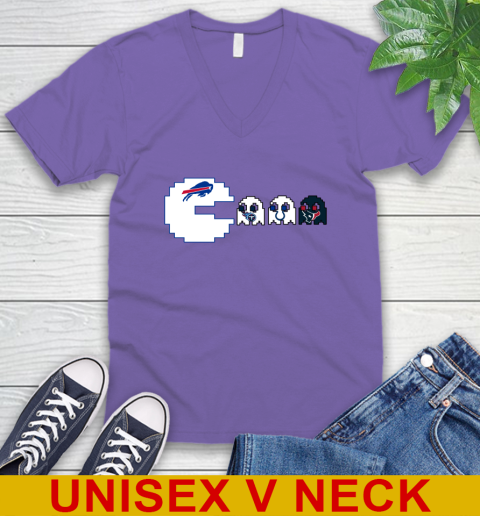 Buffalo Bills NFL Football Pac Man Champion V-Neck T-Shirt 9