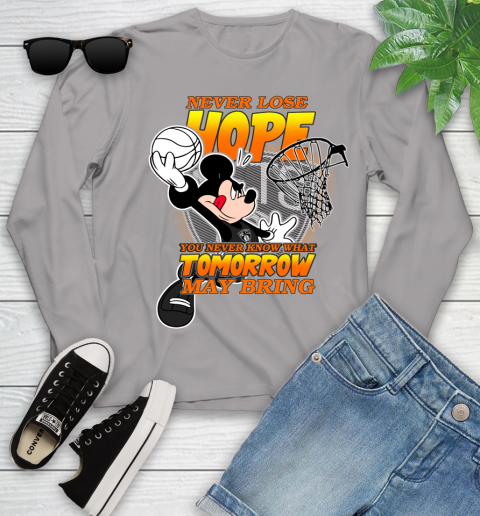 Brooklyn Nets NBA Basketball Mickey Disney Never Lose Hope Youth Long Sleeve 5
