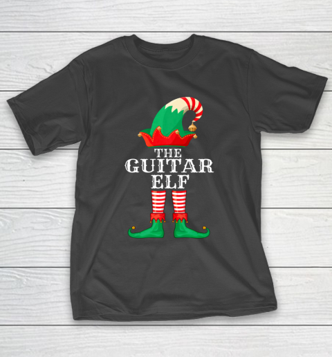 Guitar Elf Matching Family Group Christmas Party Pajama T-Shirt