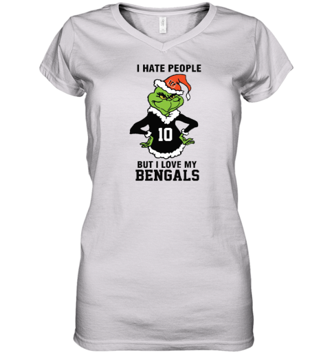 I Hate People But I Love My Bengals Cincinnati Bengals NFL Teams Women's V-Neck T-Shirt