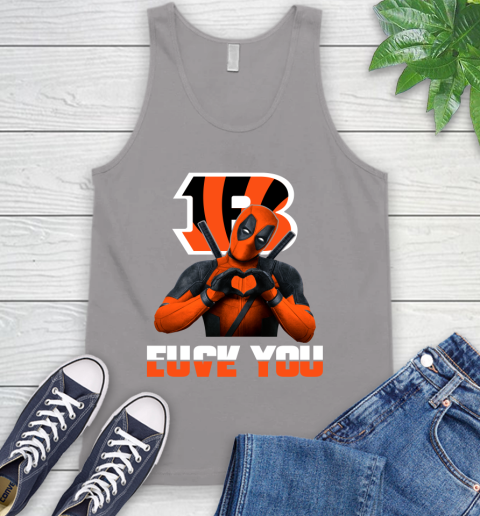 NHL Cincinnati Bengals Deadpool Love You Fuck You Football Sports Tank Top 3
