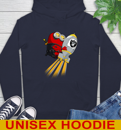 NFL Football Oakland Raiders Deadpool Minion Marvel Shirt Hoodie 3