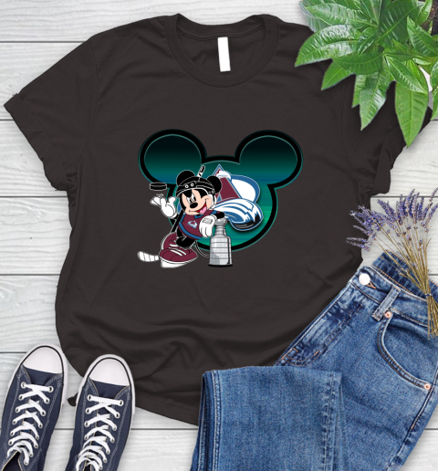 NHL Colorado Avalanche Stanley Cup Mickey Mouse Disney Hockey T Shirt Women's T-Shirt 8