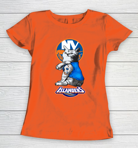 NHL My Cat Loves New York Islanders Hockey Women's T-Shirt 3