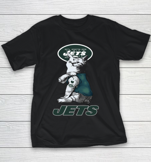 NFL Football My Cat Loves New York Jets Youth T-Shirt