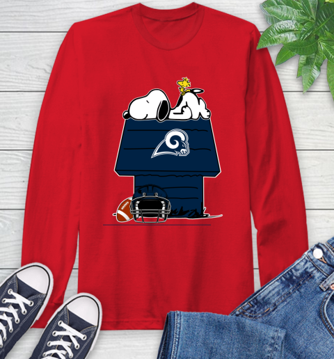 Los Angeles Rams NFL Football Snoopy Woodstock The Peanuts Movie Long Sleeve T-Shirt 10