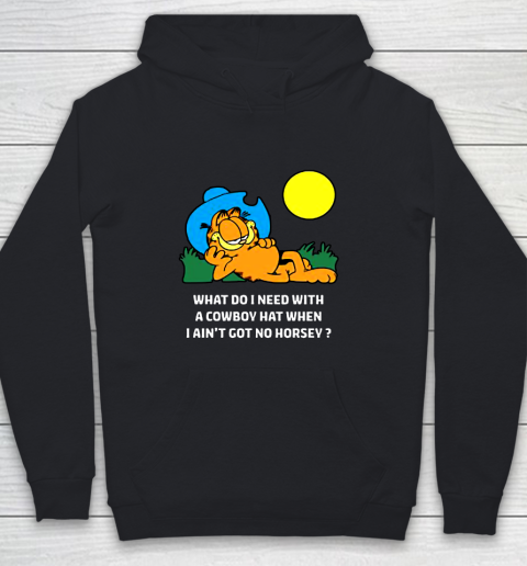 Garfield Cowboy When I die I May Not Go To Heaven Garfield Youth Hoodie