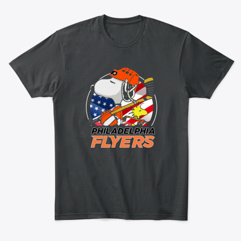 o2jb philadelphia flyers snoopy and woodstock nhl classic t shirt 2 front black