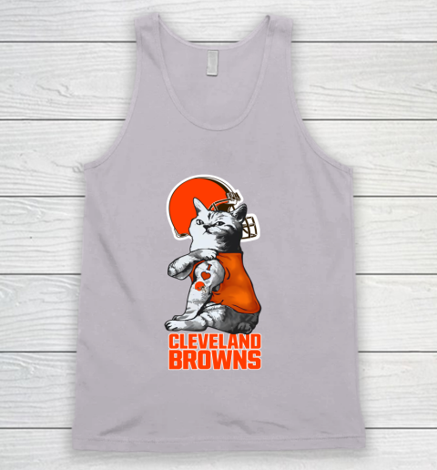 NFL Football My Cat Loves Cleveland Browns Tank Top 3