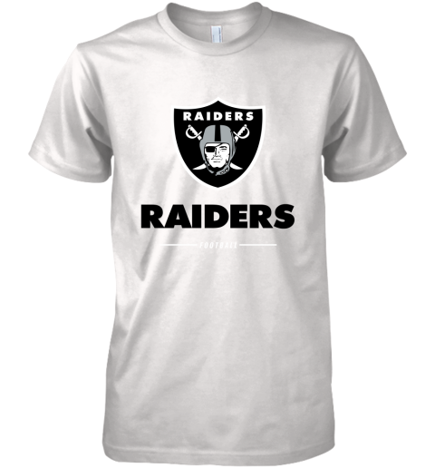 Oakland Raiders NFL Pro Line Black Team Lockup Premium Men's T-Shirt