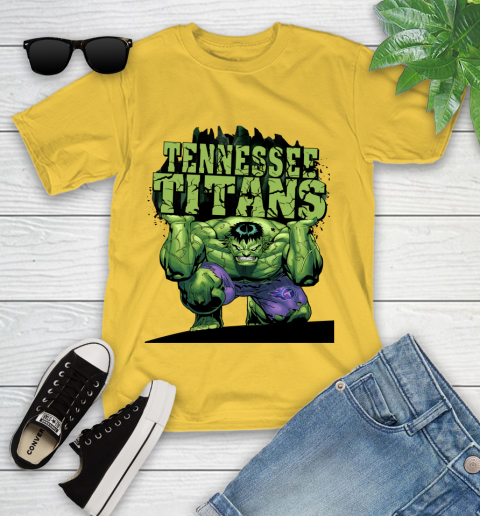 Tennessee Titans NFL Football Incredible Hulk Marvel Avengers Sports Youth T-Shirt 8