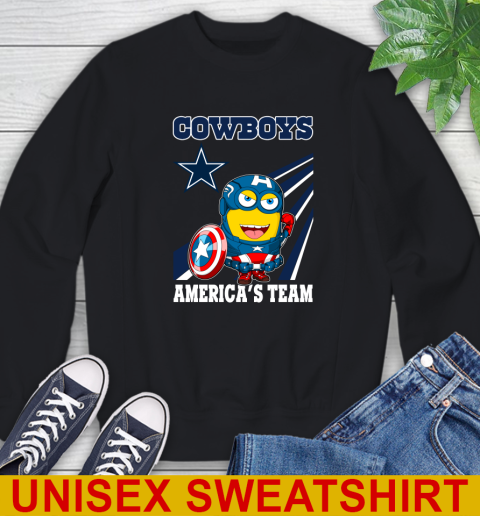 NFL Football Dallas Cowboys Captain America Marvel Avengers Minion Shirt Sweatshirt