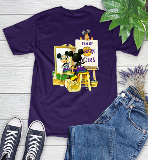 NBA Basketball Los Angeles Lakers Mickey Drawing Shirt 86 NBA Basketball Los Angeles Lakers Mickey Drawing Shirt - Image 86