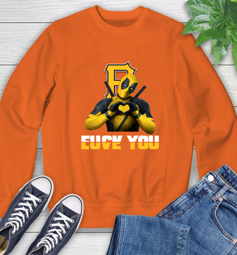 MLB Pittsburgh Pirates Deadpool Love You Fuck You Baseball Sports Sweatshirt 3
