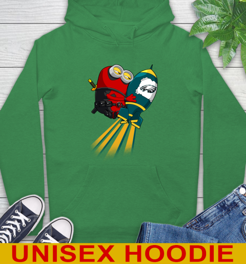 NFL Football Philadelphia Eagles Deadpool Minion Marvel Shirt Hoodie 8
