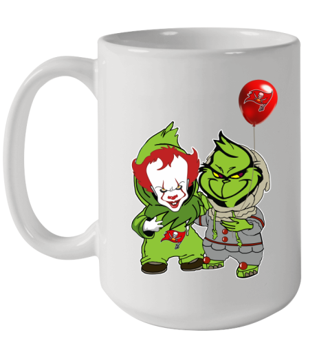 Tampa Bay Buccaneers Baby Pennywise Grinch Christmas NFL Football Ceramic Mug 15oz