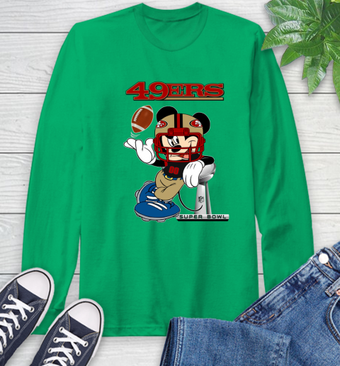 NFL San Francisco 49ers Mickey Mouse Disney Super Bowl Football T Shirt Long Sleeve T-Shirt 19