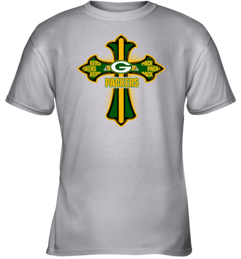 NFL Green Crusader Cross Green Bay Packers Women's V-Neck T-Shirt -  Rookbrand