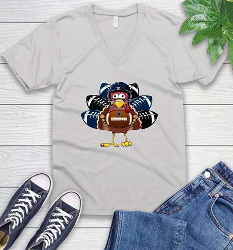 Dallas Cowboys Turkey Thanksgiving Day V-Neck T-Shirt
