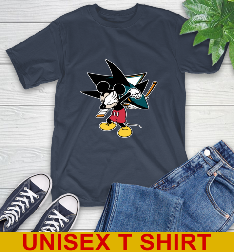 San Jose Sharks NHL Hockey Dabbing Mickey Disney Sports T-Shirt 4