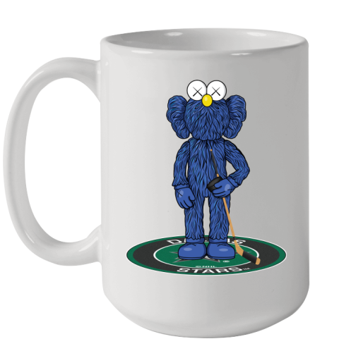 NHL Hockey Dallas Stars Kaws Bff Blue Figure Shirt Ceramic Mug 15oz