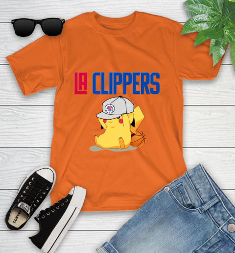 NBA Pikachu Basketball Sports Los Angeles Clippers Youth T-Shirt 7