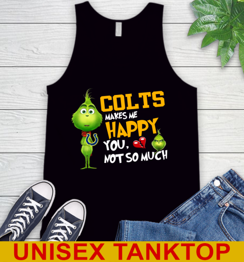 NFL Indianapolis Colts Makes Me Happy You Not So Much Grinch Football Sports Tank Top