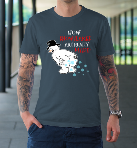 Funny Snowman How Snowflake Are Really Made Christmas Cutome T-Shirt 4