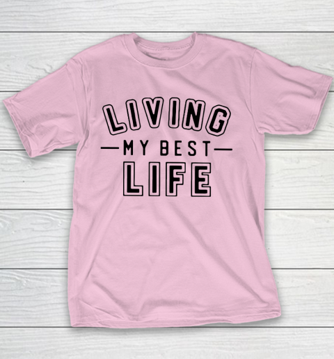 UNIVERSITY GOLD Living My Best Life Youth T-Shirt 5