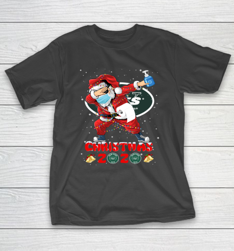 New York Jets Funny Santa Claus Dabbing Christmas 2020 NFL T-Shirt