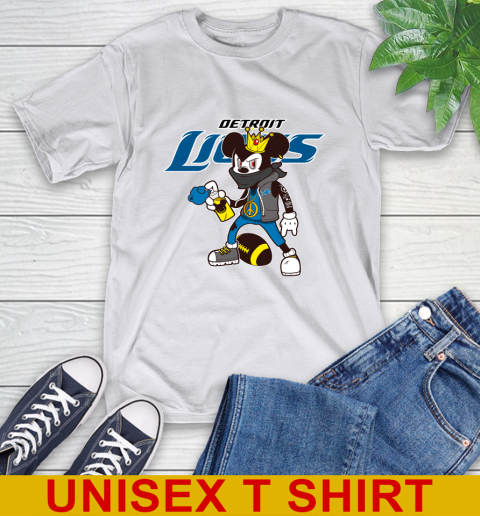 Detroit Lions NFL Football Mickey Peace Sign Sports T-Shirt 12