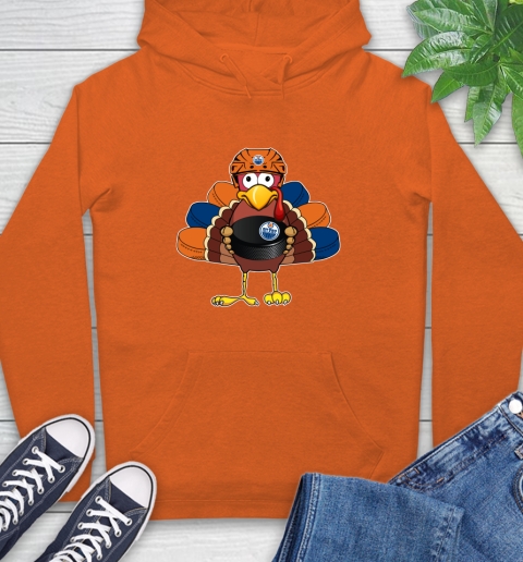 Edmonton Oilers Turkey Thanksgiving Day Hoodie 5