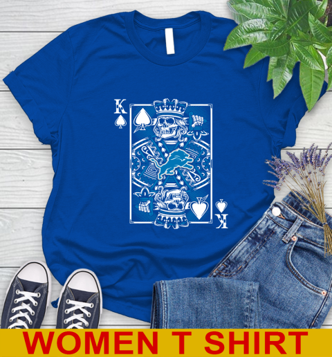 Detroit Lions NFL Football The King Of Spades Death Cards Shirt Women's T-Shirt 10