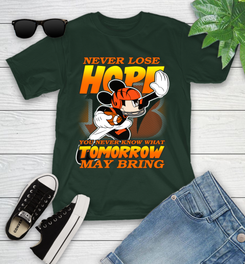 Cincinnati Bengals NFL Football Mickey Disney Never Lose Hope Youth T-Shirt 5
