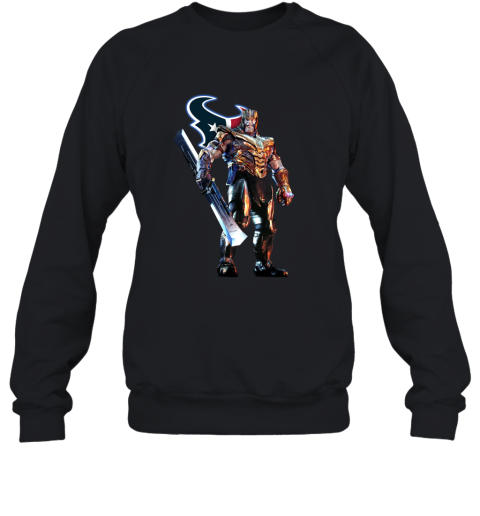 NFL Thanos Marvel Avengers Endgame Football Houston Texans Sweatshirt