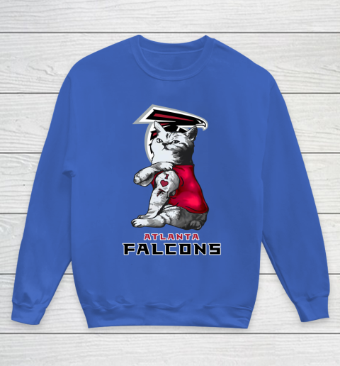 NFL Football My Cat Loves Atlanta Falcons Youth Sweatshirt 6